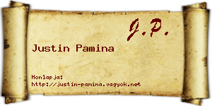 Justin Pamina névjegykártya